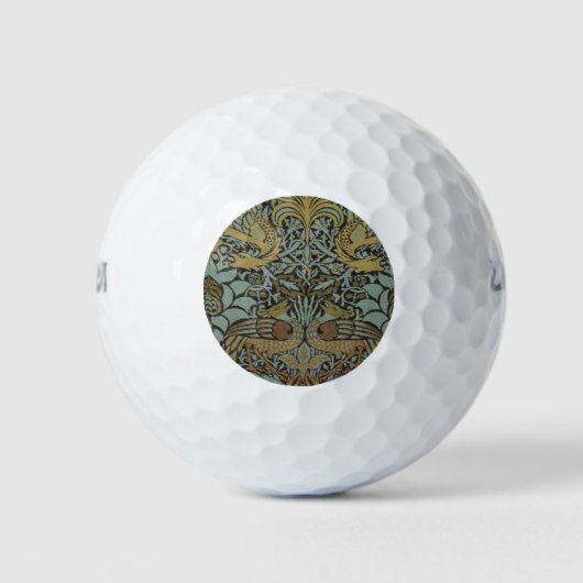 Peacock en Dragon (door William Morris) Golfballen (Voorkant)