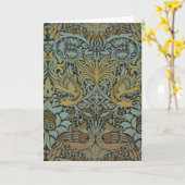 Peacock en Dragon (door William Morris) Kaart (Gele Bloem)