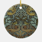 Peacock en Dragon (door William Morris) Keramisch Ornament (Achterkant)
