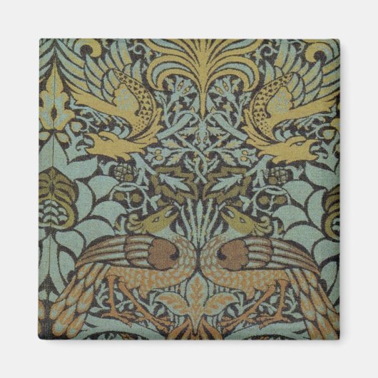 Peacock en Dragon (door William Morris) Magneet (Voorkant)