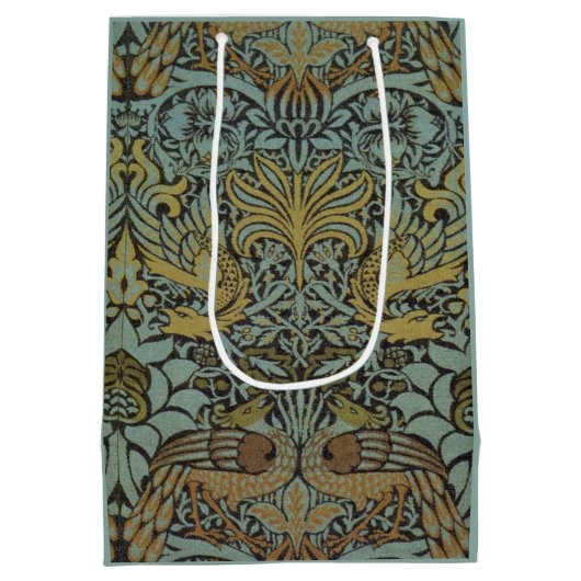 Peacock en Dragon (door William Morris) Medium Cadeauzakje (Achterkant)