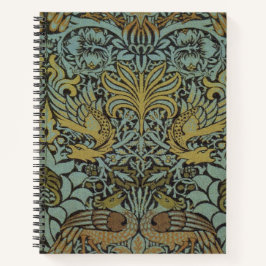 Peacock en Dragon (door William Morris) Notitieboek