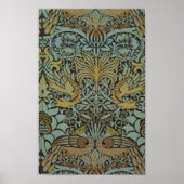 Peacock en Dragon (door William Morris) Poster (Voorkant)