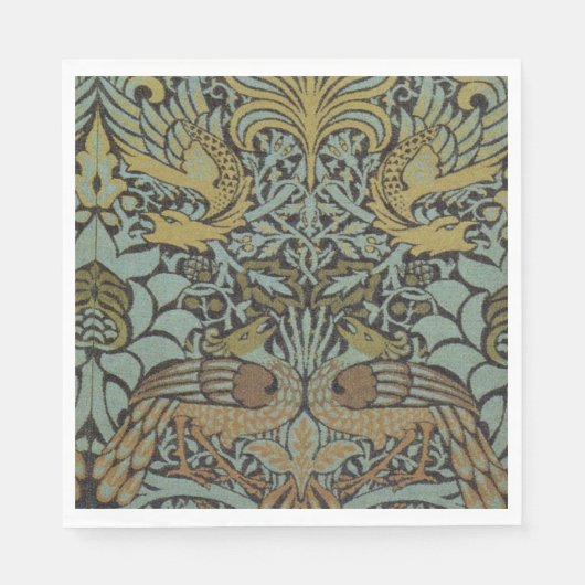 Peacock en Dragon (door William Morris) Servet (Voorkant)