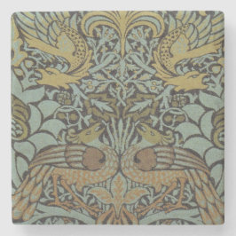 Peacock en Dragon (door William Morris) Stenen Onderzetter