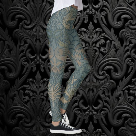 Peacock en Dragon van William Morris Leggings