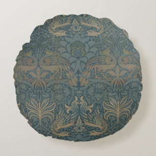 Peacock en Dragon van William Morris Rond Kussen