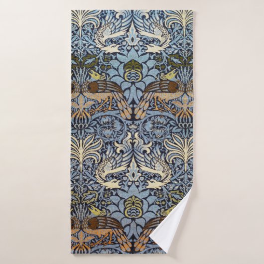 Peacock en Dragon, William Morris Badhanddoek (Badhanddoek)