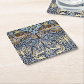 Peacock en Dragon, William Morris Kartonnen Onderzetters (Schuin)
