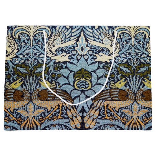 Peacock en Dragon, William Morris Large Gift Bag Groot Cadeauzakje (Voorkant)