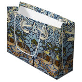 Peacock en Dragon, William Morris Large Gift Bag Groot Cadeauzakje (Voorkant Gekanteld)