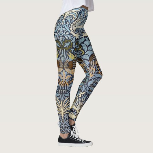 Peacock en Dragon, William Morris Leggings (Rechts)