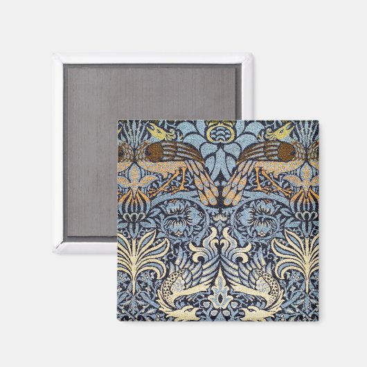 Peacock en Dragon, William Morris Magneet (Voorkant / Achterkant)