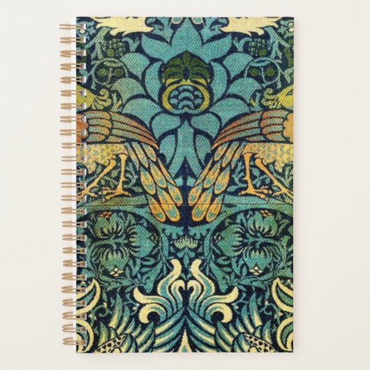 Peacock en Dragon William Morris Planner (Voorkant)