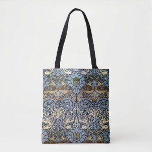 Peacock en Dragon, William Morris Tote Bag