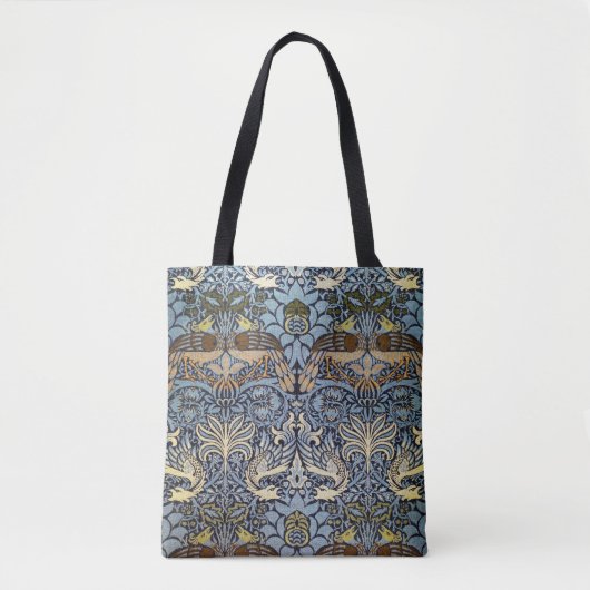 Peacock en Dragon, William Morris Tote Bag (Voorkant)