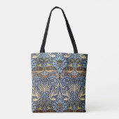 Peacock en Dragon, William Morris Tote Bag (Achterkant)