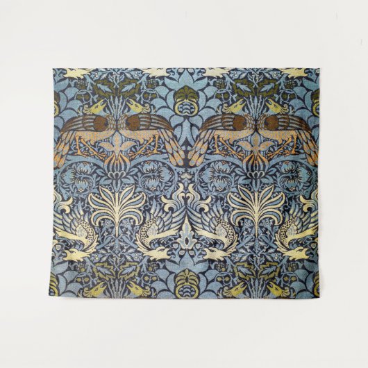 Peacock en Dragon, William Morris Wandkleed (Voorkant (horizontaal))