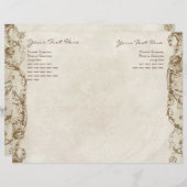 Peacock- en Etching Wedding Programme Interior (Voorkant / Achterkant)