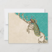  Peacock- en Etchings-RSVP-kaart RSVP Kaartje (Achterkant)