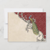 Peacock- en Etchings-RSVP-kaart RSVP Kaartje (Achterkant)