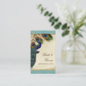 Peacock- en feetherwedtafel Soort escorte Plaatskaartje (Staand voorkant)