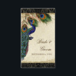 Peacock- en feetherwedtafel Soort escorte Plaatskaartje<br><div class="desc">PAPIERSELECTIE: Dit wordt getoond op "basispapier", een andere geweldige keuze zou "parel" zijn, wat een schoon wit, gepareliseerd glanzend oppervlak is. Het zou ook mooi zijn op linnen, vilt of een van de andere keuzes. KLEURENPALET: Zwart, bruin, crème koningsblauw, groen en roest. ONTWERP: Dit zijn tafelzitplaatsen escort kaarten voor bruiloft...</div>