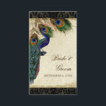 Peacock- en feetherwedtafel Soort escorte Plaatskaartje<br><div class="desc">PAPIERSELECTIE: Dit wordt getoond op "basispapier", een andere geweldige keuze zou "parel" zijn, wat een schoon wit, gepareliseerd glanzend oppervlak is. Het zou ook mooi zijn op linnen, vilt of een van de andere keuzes. KLEURENPALET: Zwart, bruin, crème koningsblauw, groen en roest. ONTWERP: Dit zijn tafelzitplaatsen escort kaarten voor bruiloft...</div>