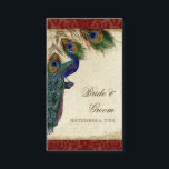 Peacock- en feetherwedtafel Soort escorte Plaatskaartje<br><div class="desc">PAPIERSELECTIE: Dit is te zien op "basispapier", een andere geweldige keuze zou "parels" zijn, een schoon wit, gepegyleerd grijs oppervlak. Het zou ook mooi zijn op linnen, vilt of een van de andere keuzes. KLEUR PALETTE: diep gebergte rood, tan, royal blauw, groen en roest. DESIGN: Dit zijn kaarten voor tafelzitmeubelen...</div>