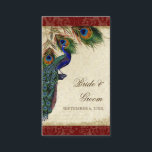 Peacock- en feetherwedtafel Soort escorte Plaatskaartje<br><div class="desc">PAPIERSELECTIE: Dit is te zien op "basispapier", een andere geweldige keuze zou "parels" zijn, een schoon wit, gepegyleerd grijs oppervlak. Het zou ook mooi zijn op linnen, vilt of een van de andere keuzes. KLEUR PALETTE: diep gebergte rood, tan, royal blauw, groen en roest. DESIGN: Dit zijn kaarten voor tafelzitmeubelen...</div>