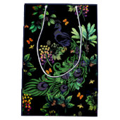  Peacock en  Floral Medium Cadeauzakje (Achterkant)