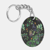  Peacock en  Floral Sleutelhanger (Voorkant Links)