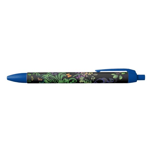  Peacock en  Floral Zwarte Inkt Pen (Bovenkant)