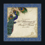 Peacock en forether Plechtige bruiloft Invite Navy Kaart<br><div class="desc">PAPIERSELECTIE: Dit is te zien op "basispapier", een andere geweldige keuze zou zijn "metallisch ijs", een schoon wit, gepegyleerd schimmeloppervlak. Het zou ook mooi zijn op "Champagne Metallic" linen, vilt of een van de andere keuzes. KLEUR PALETTE: zwart, bruin, roomkoninklijk blauw, groen en roest. DESIGN: Dit antiek , geïnspireerde bruiloft...</div>