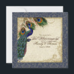 Peacock en forether Plechtige bruiloft Noite Royal Kaart<br><div class="desc">PAPIERSELECTIE: Dit is te zien op "basispapier", een andere geweldige keuze zou zijn "metallisch ijs", een schoon wit, gepegyleerd schimmeloppervlak. Het zou ook mooi zijn op "Champagne Metallic" linen, vilt of een van de andere keuzes. KLEUR PALETTE: zwart, bruin, roomkoninklijk blauw, groen en roest. ONTWERP: Dit antiek , geïnspireerde bruiloft...</div>