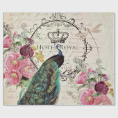 Peacock- en lentbloemen cadeaupapier (Vlak)