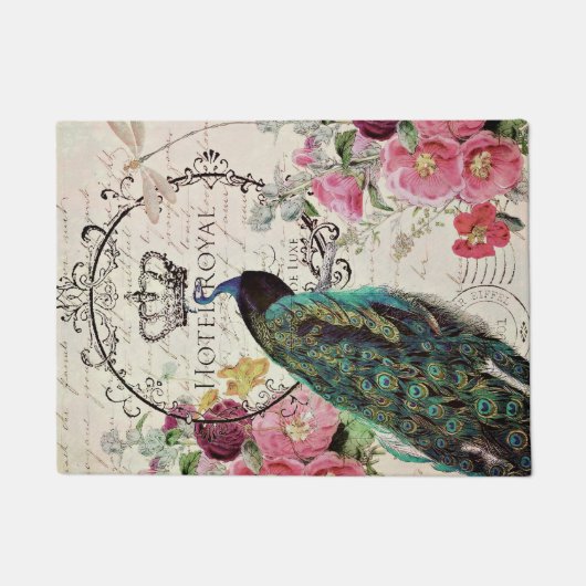 Peacock- en lentbloemen deurmat (Voorkant)