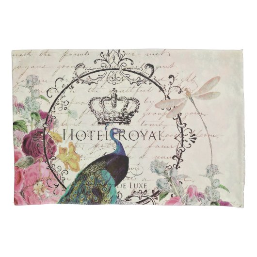 Peacock- en lentbloemen kussensloop (Voorkant)