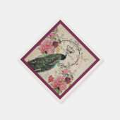 Peacock- en lentbloemen servet (Hoek)