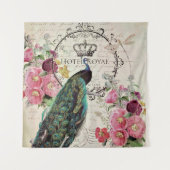 Peacock- en lentbloemen wandkleed (Voorkant)