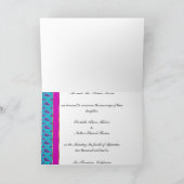 Peacock en Magenta Paisley Patroon Aankondiging (Binnen)