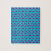 Peacock en Magenta Paisley Patroon Legpuzzel (Verticaal)