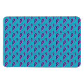 Peacock en Magenta Paisley Patroon Magneet (Horizontaal)