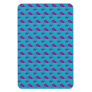 Peacock en Magenta Paisley Patroon Magneet