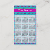 Peacock en Magenta Paisley Patroon Visitekaartje (Achterkant)