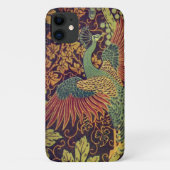 Peacock en oakleaf florale Victoriaans jacquard Case-Mate iPhone Case (Achterkant)