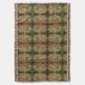 Peacock en oakleaf florale Victoriaans jacquard Deken (Voorkant Verticaal)