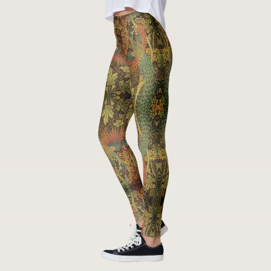 Peacock en oakleaf florale Victoriaans jacquard Leggings (Links)