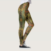 Peacock en oakleaf florale Victoriaans jacquard Leggings (Rechts)