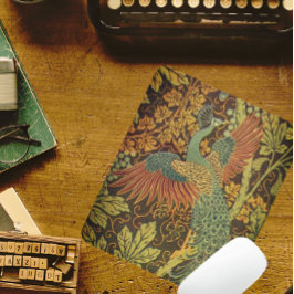 Peacock en oakleaf florale Victoriaans jacquard Muismat